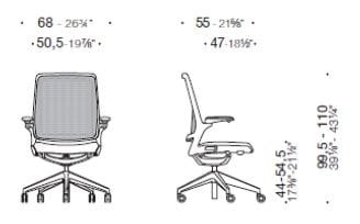 Офисное кресло с мягкой сеткой и колесами с 5 спицами ESTEL GROUP SELF ARCH-00050744 - Вид №6
