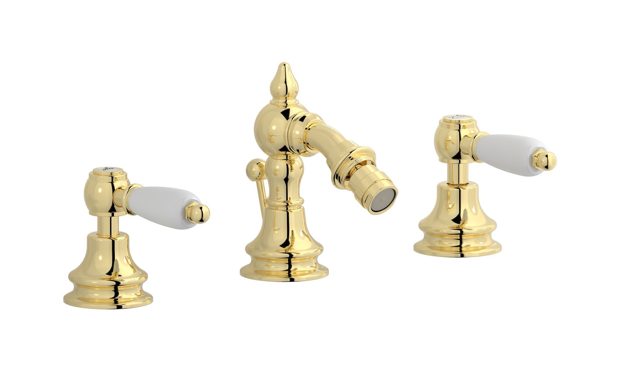 Смеситель для биде с 3 отверстиями для пола с автоматическим сливом IB Hermes + Hermes Elle ARCH-00036236 - Вид №3