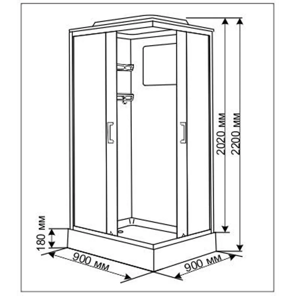 Душевая кабина Sensea Cube низкий поддон 90x90 см STLM-2203058 - Вид №11