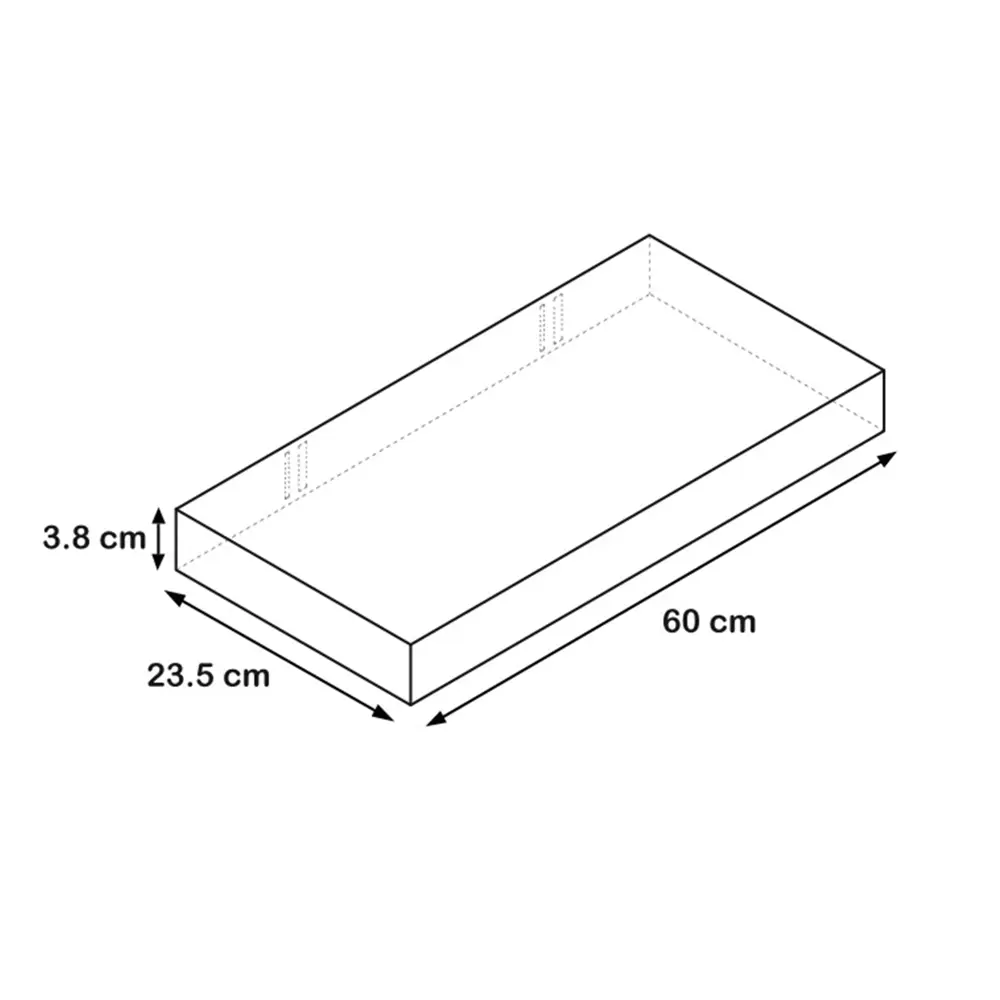 Полка со скрытым креплением Spaceo 600x235x38 мм, МДФ, цвет белый матовый STLM-2210612 - Вид №6