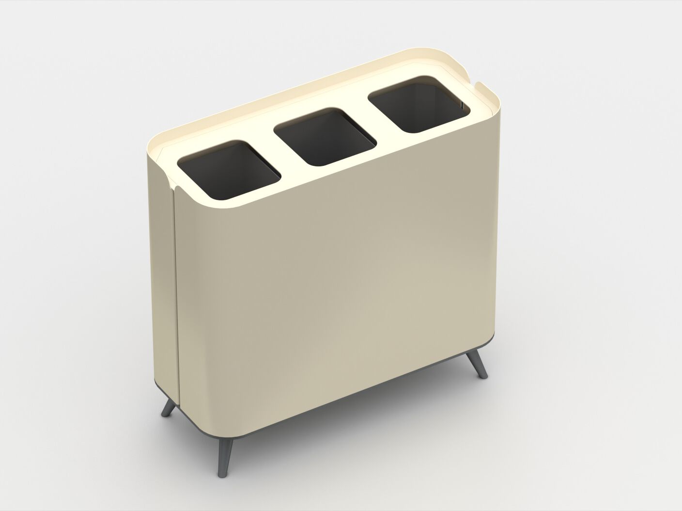 Оцинкованная стальная мусорная корзина для мусора Viscio Urban Design ретро ARCH-00019556 - Вид №1