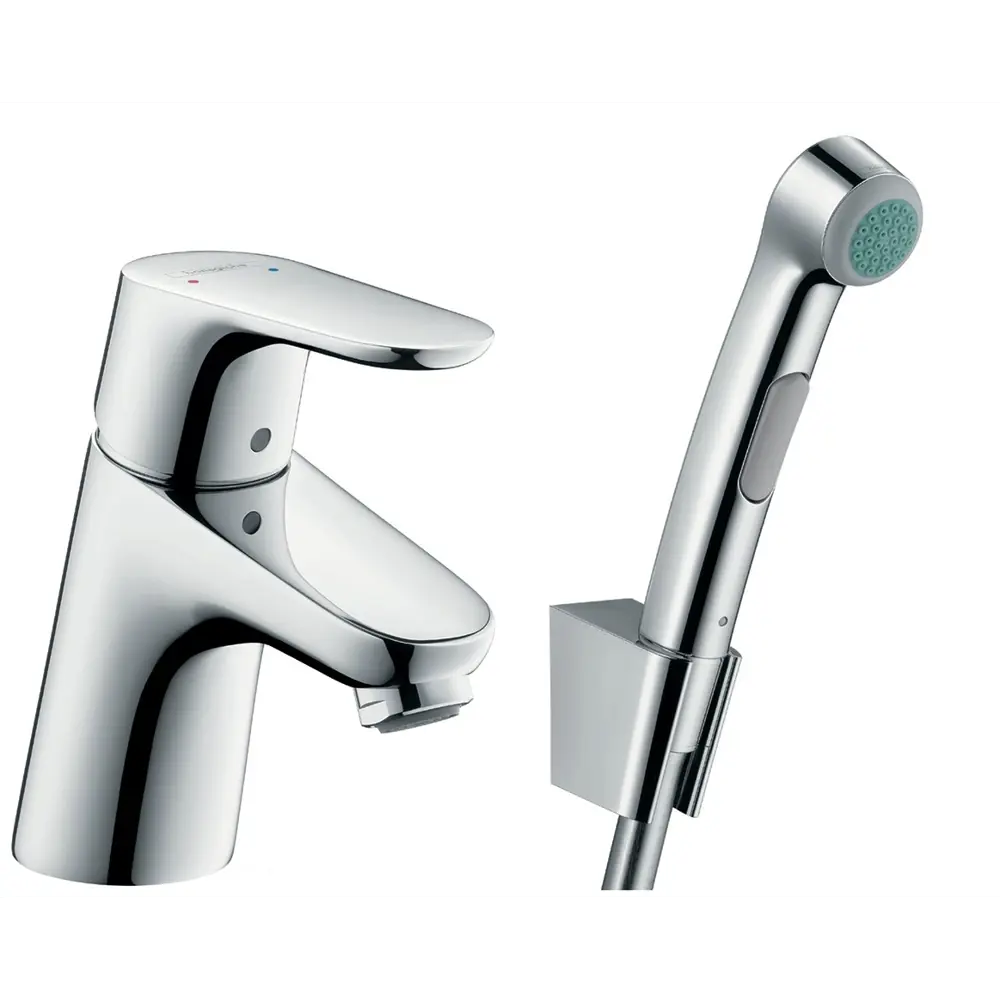Смеситель для раковины Hansgrohe Focus E2 однорычажный с гигиеническим душем цвет хром STLM-2062598