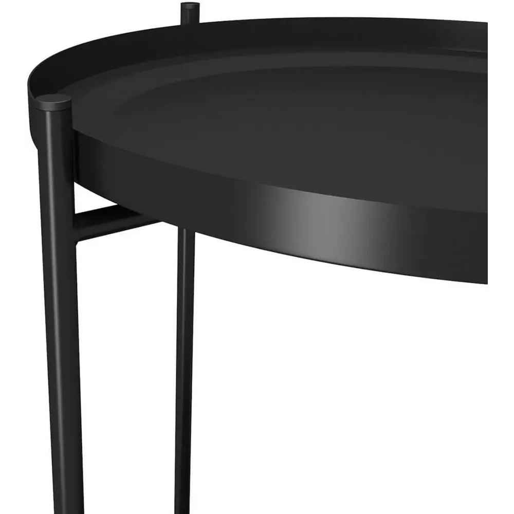 Столик кофейный Sheffilton Валли с двумя подносами круглый 38x38x52 см черный STLM-2088413 - Вид №2