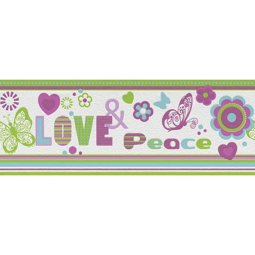 Бордюр флизелиновый 0,24х5 м, Love, розовый 14049956 STLM-2122604 Rasch 