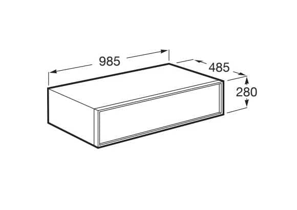 Деревянный подвесной шкаф для ванной комнаты с ящиками Roca Inspira ARCH-00119919 - Вид №7