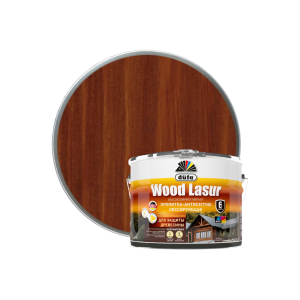 90737947 Пропитка для защиты древесины Wood Lasur махагон 9 л STLM-0361970 DUFA