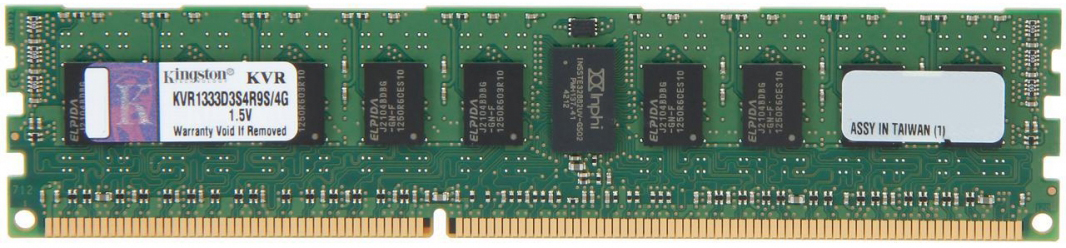 KVR1333D3S4R9S/4G dimm 4gb 1333mhz ddr3 ecc reg cl9 sr x4 w/ts Kingston Santreyd 