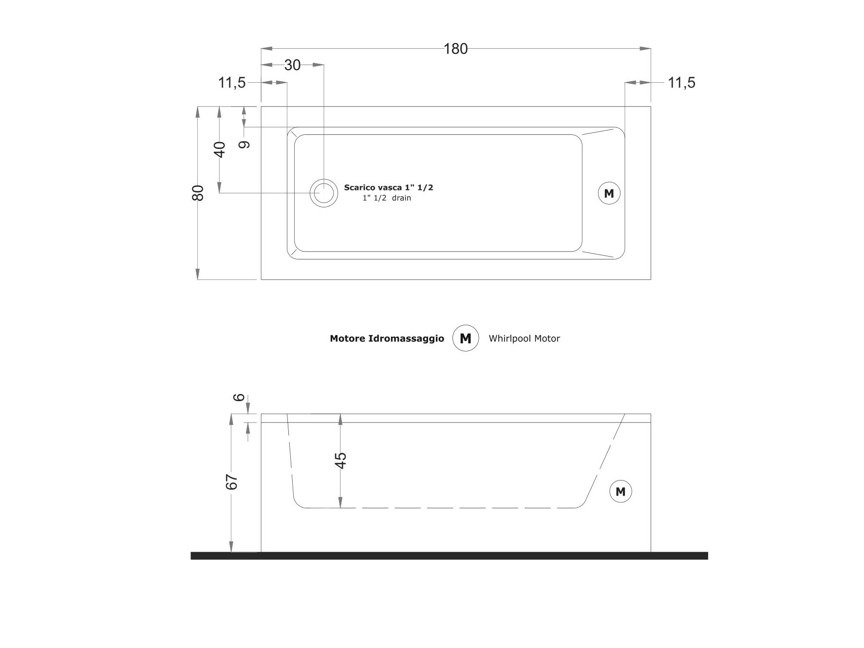 Прямоугольная ванна с гидромассажем Gruppo Treesse ванны-Ghost ARCH-00102370 - Вид №6