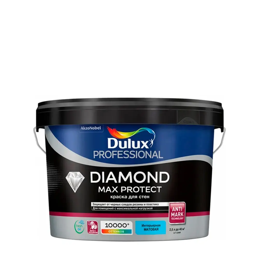 90361919 Краска DULUX Diamond Max Protect 0С-00028166 цвет белый 2.5 л STLM-0856031