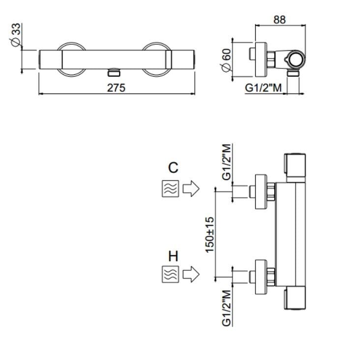 Внешний механический смеситель CARIMALI RIGOLETTO MISCELATORE MECCANICO ARCH-00106635 - Вид №2