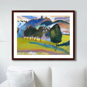 Картина в раме 78,5х100 см Landscape with Rolling Hills, 1910г. КАРТИНЫ В КВАРТИРУ  264172 Голубой;зеленый;разноцветный