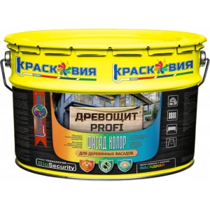 91758020 Фасадная краска для дерева Красковия Древощит Profi с защитой от плесени и грибка цвет коричнеый Ral 3009 8 кг STLM-1495690