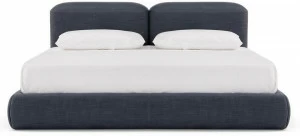 AMURA Двуспальная кровать из ткани с мягким изголовьем Lapis Am035.365
