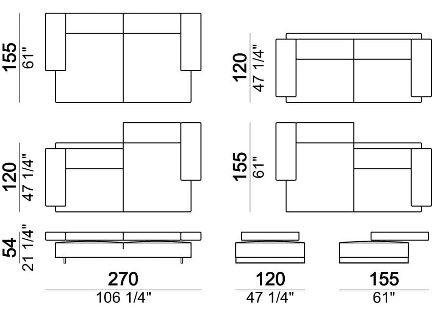 Секционный кожаный диван Arketipo ARCH-00037376 - Вид №5