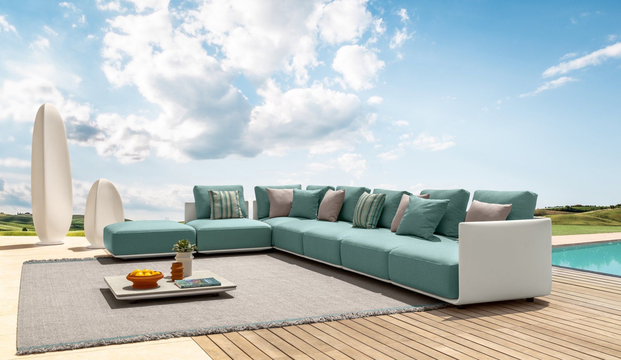 Ткань квадратный сад пуфик Talenti Malè ARCH-00075296 - Вид №1