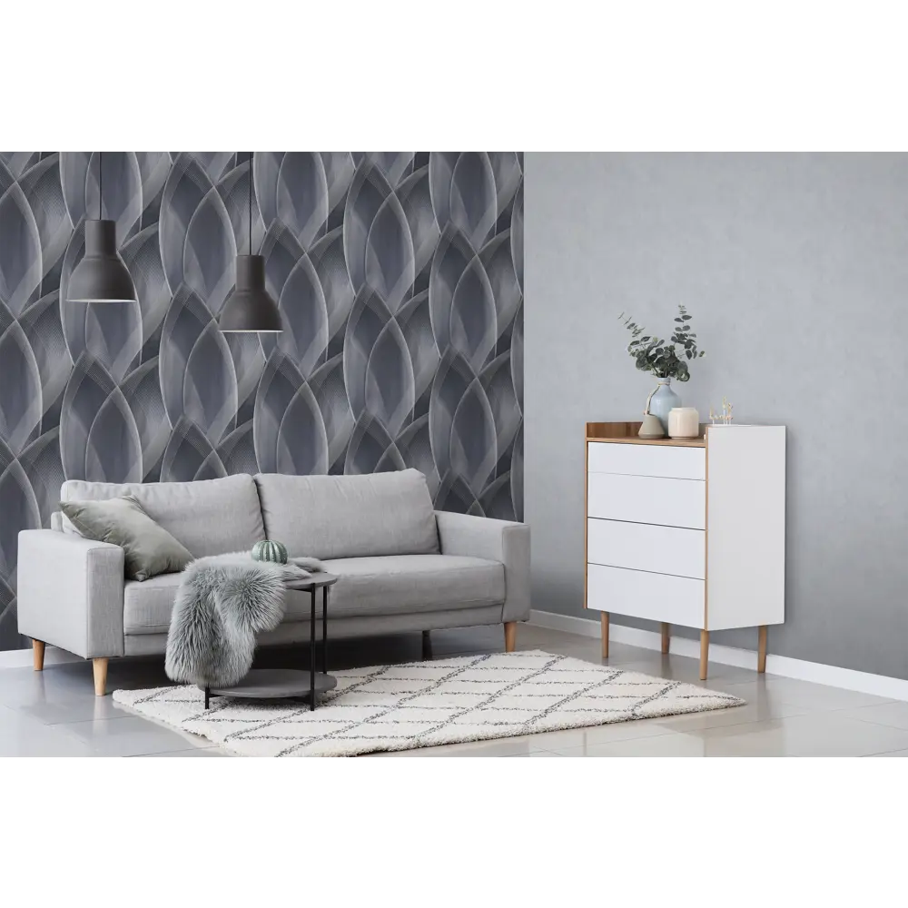 Обои флизелиновые Victoria Stenova Seoul темно-серые 1.06 м VS588619 STLM-2033601 - Вид №4