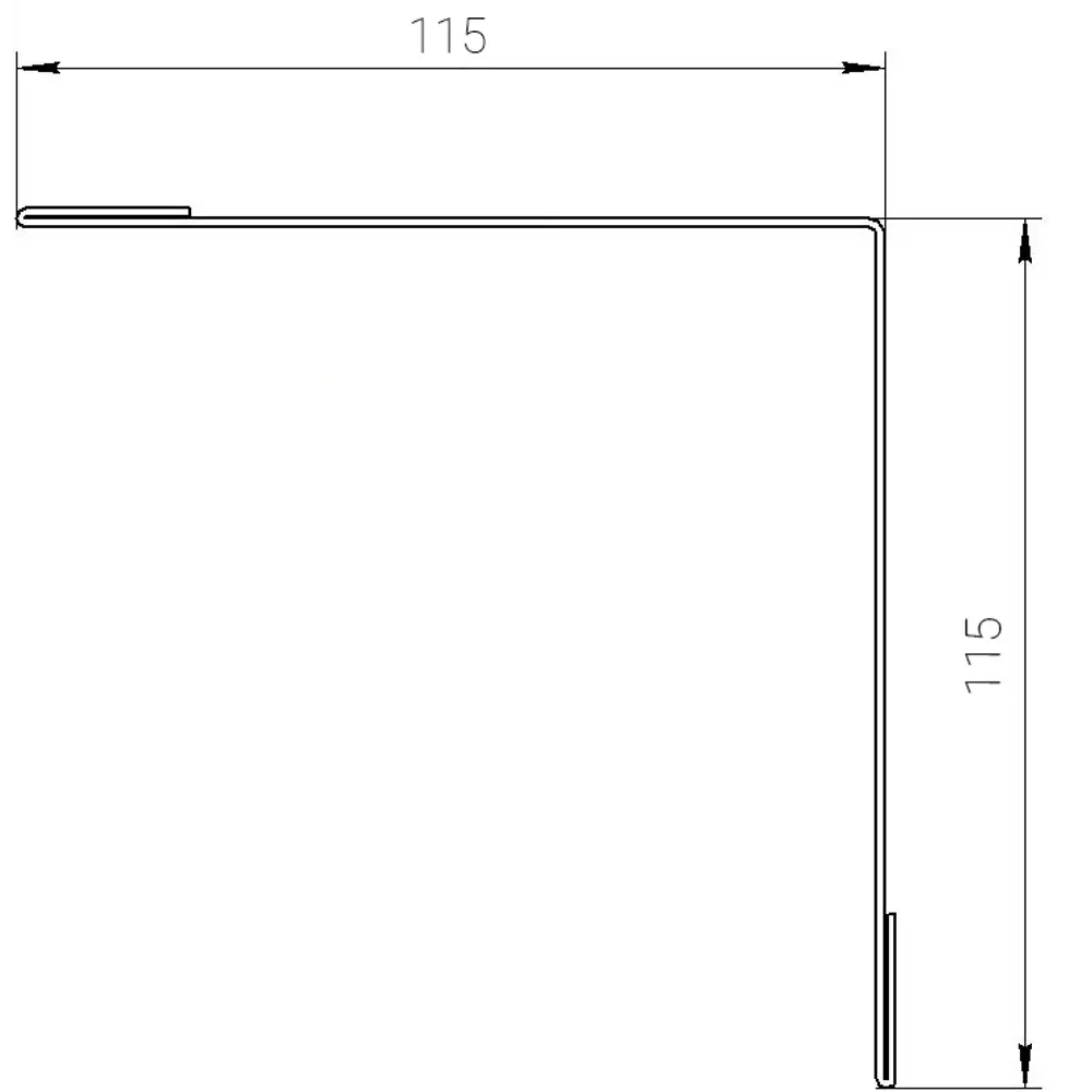 Планка для внутренних углов 115x115 мм 2 м 0.4 мм RAL 3005 красный OPTIMA STLM-2024684 - Вид №1