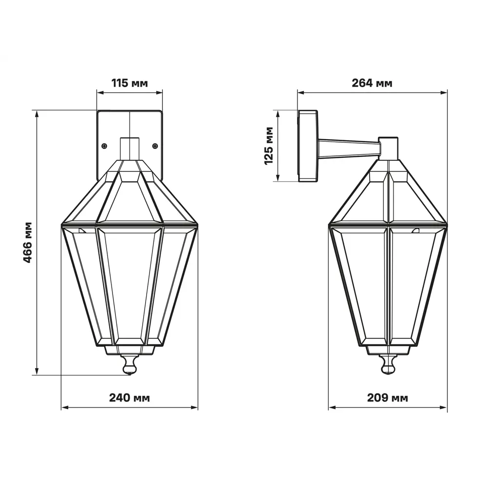 Светильник уличный настенный KREAFORTA Radley 60 Вт IP44 цвет черный STLM-2164619 - Вид №10