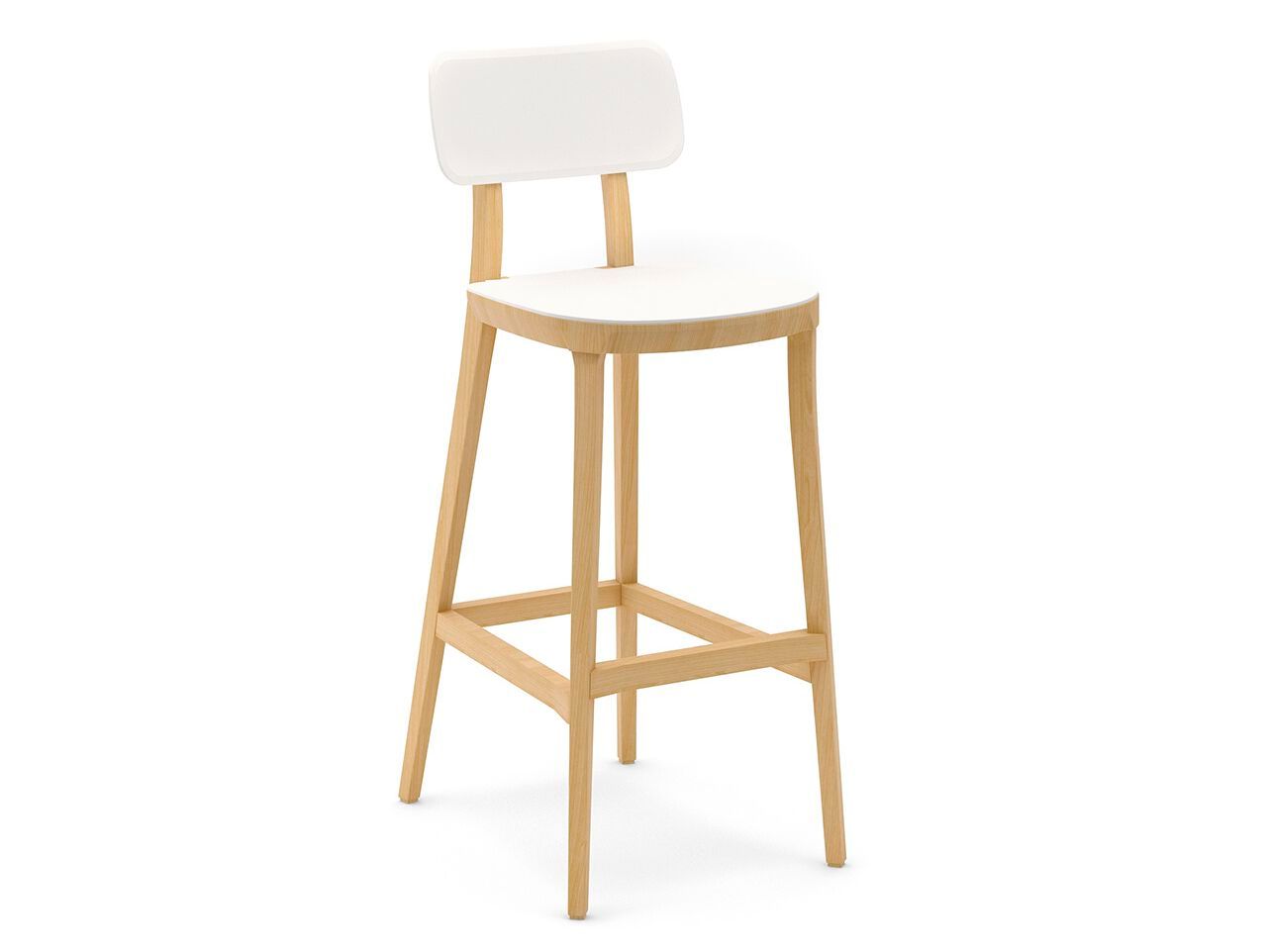 Высокий стул из дерева и полипропилена со спинкой Infiniti Porta Venezia ARCH-00129754