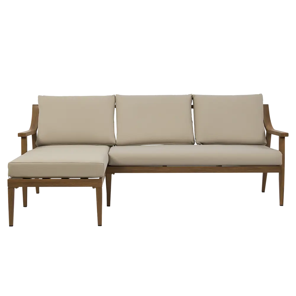 Набор садовой мебели для отдыха с подушками BEGINIA Komito Алюминий Стол, диван Бежевый; Коричневый STLM-2043319 - Вид №9