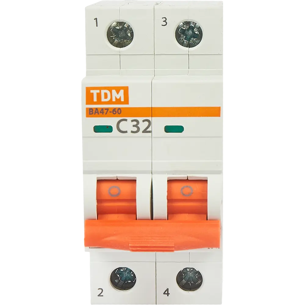 Автоматический выключатель TDM Electric ВА47-60 2P C32 А 6 кА SQ0223-0096 84399512 STLM-2074796  - Вид №1