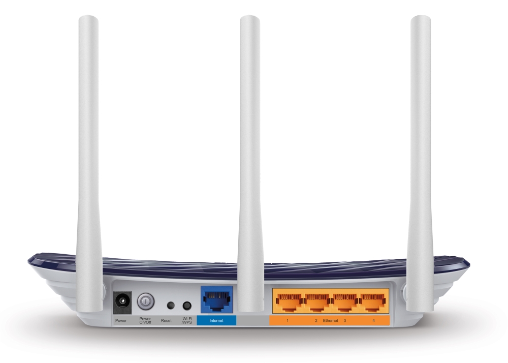 ARCHER C20(ISP) Ac750 wireless dual band router, 433 at 5 ghz +300 mbps at 2.4 ghz, 802.11ac/a/b/g/n, 1 port wan 10/100 mbps + 4 ports lan 10/100 mbps, 3 fixed antennas TP-Link Santreyd  - Вид №2