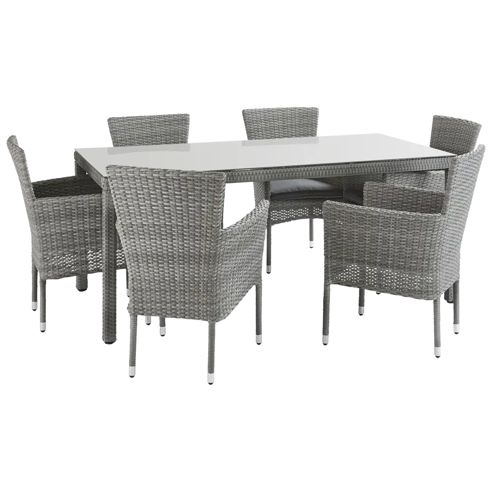 Кресло садовое NATERIAL Davos с подушкой, серый ротанг 82509566 STLM-0028916 - Вид №11