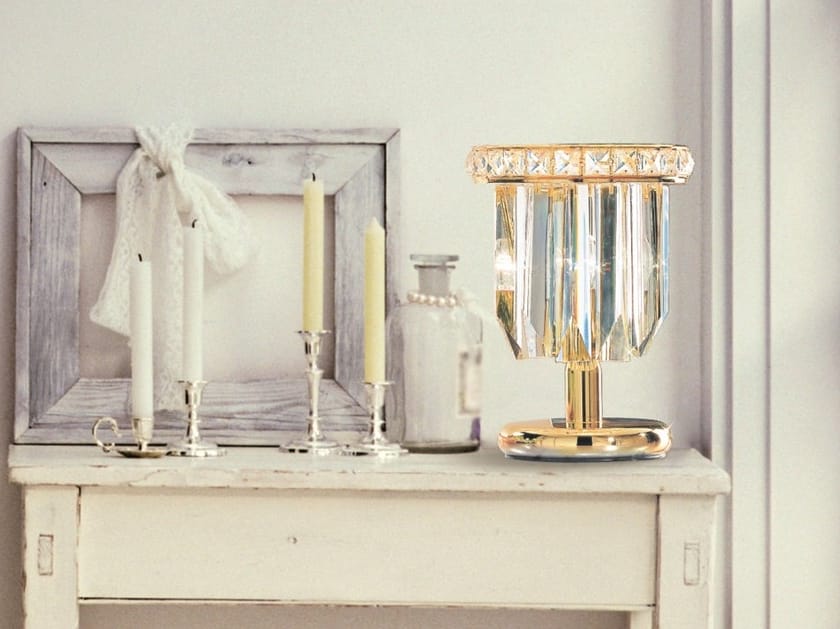 Стеклянная настольная лампа Patrizia Volpato кристаллы ARCH-00059346