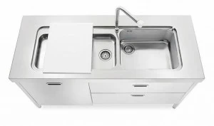 ALPES-INOX Кухонный гарнитур для мытья с дверцами и ящиками Liberi in cucina