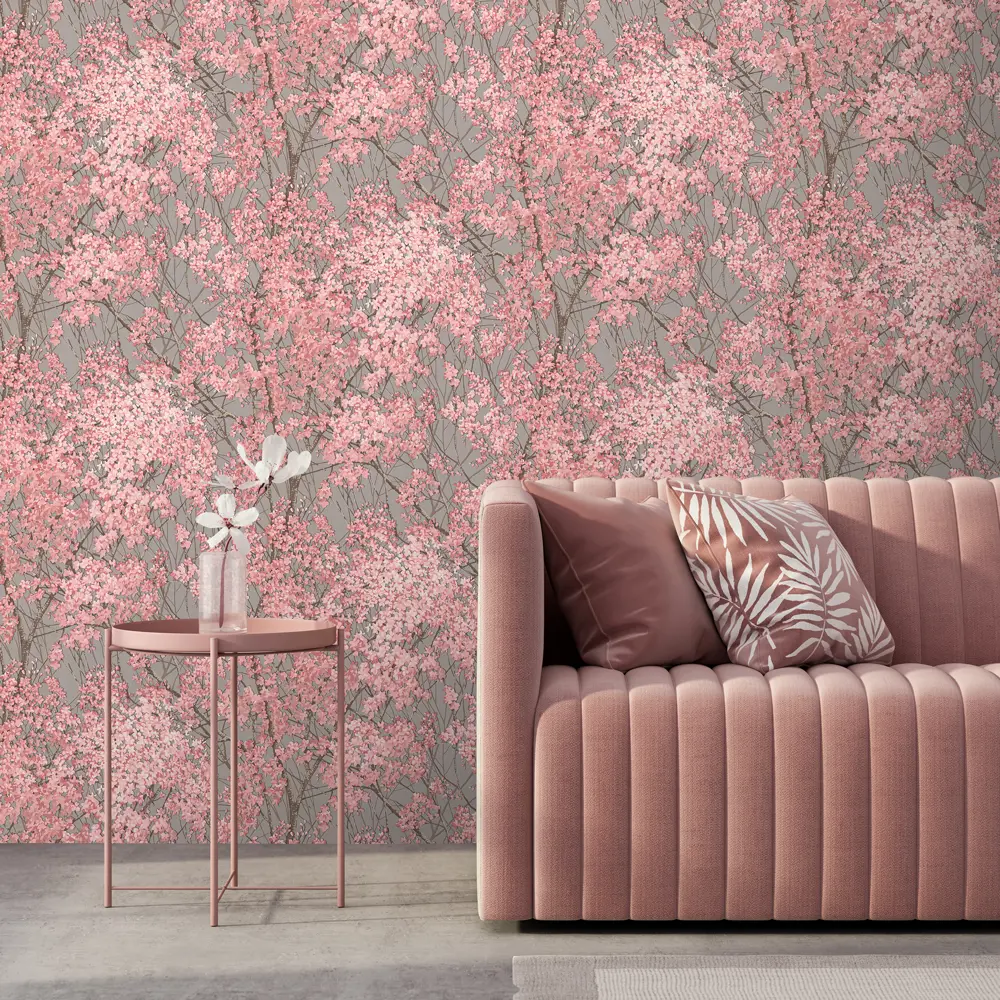 DIAMOND Yuka - флизелиновые обои нежно-розового оттенка для элегантного интерьера 89364648 STLM-1356209 - Вид №2