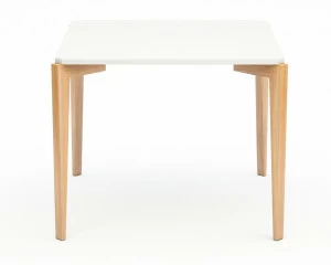 Обеденный стол белый квадратный с ножками натуральный дуб 93 см Quatro Compact TORY SUN QUATRO COMPACT 338634 Белый