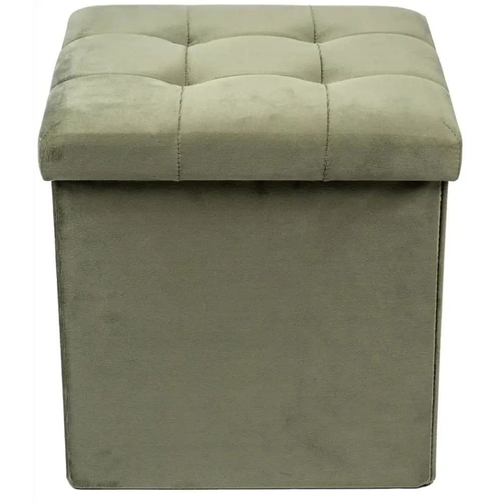 Пуф вельвет Rocksolid зеленый 38x38 см STLM-2025005