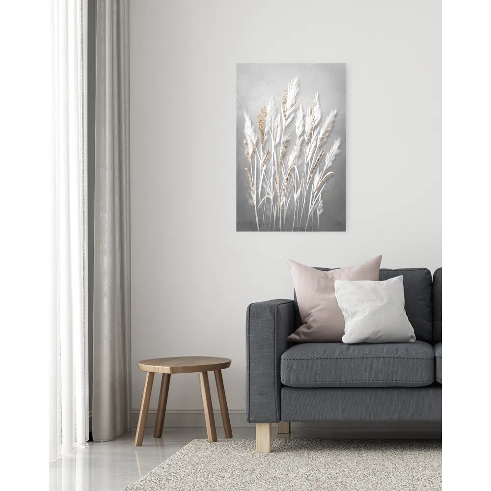 Картина на холсте Белая трава 40x60 см Постер-лайн STLM-2201849 - Вид №1