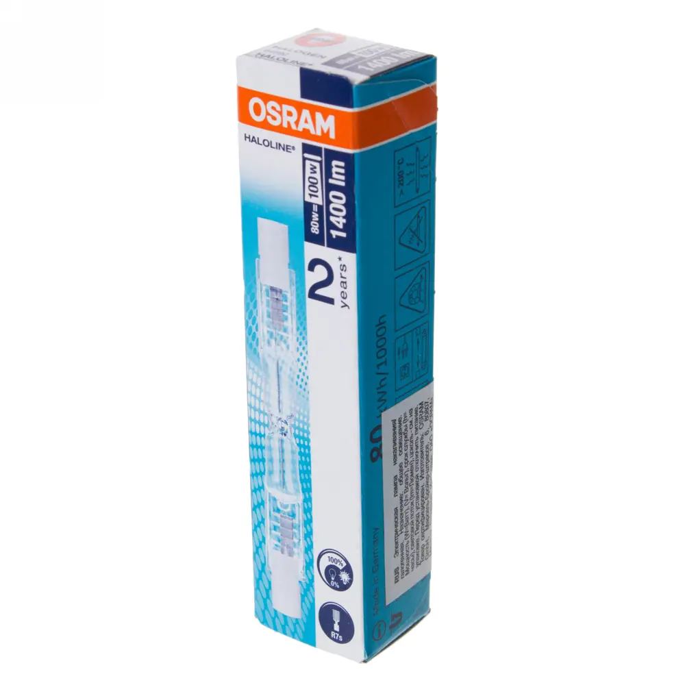Лампа галогенная Osram R7s 80 Вт свет тёплый белый STLM-2001530 - Вид №1
