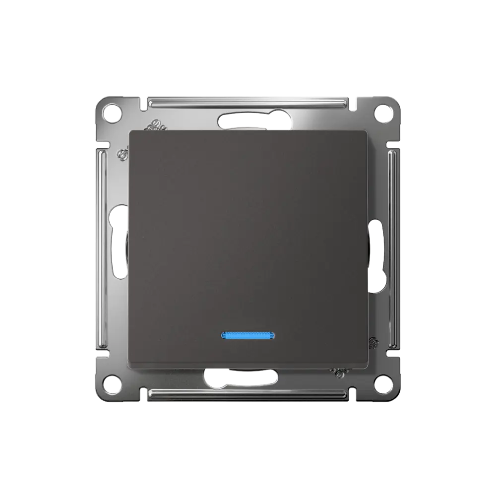 Выключатель встраиваемый Systeme Electric AtlasDesign 1 клавиша с подсветкой цвет базальт STLM-2044852 - Вид №4