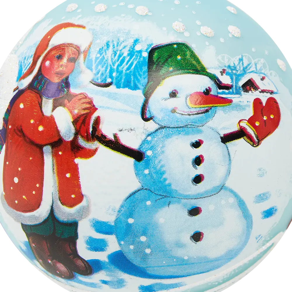 85178253 Шар Мальчик и снеговик КУ-65-214130 Коломеев 6.5x7 см STLM-0958455 Santreyd  - Вид №1