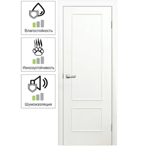Дверь межкомнатная Классика глухая ламинация цвет белый 80x200 см
