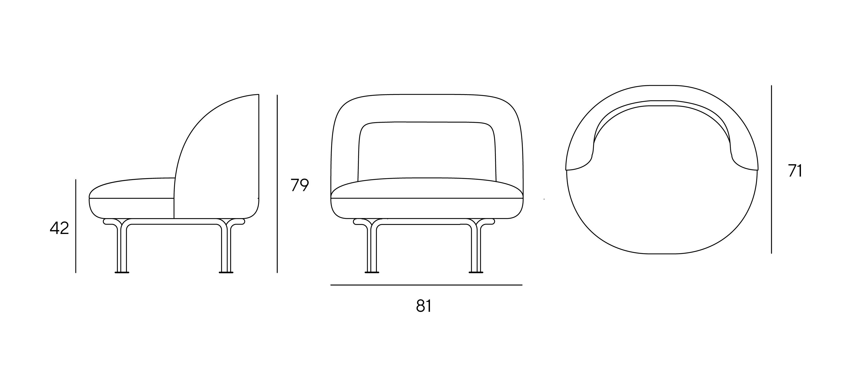 Тканевое кресло Innova Imbottiti Merge ARCH-00132382 - Вид №2