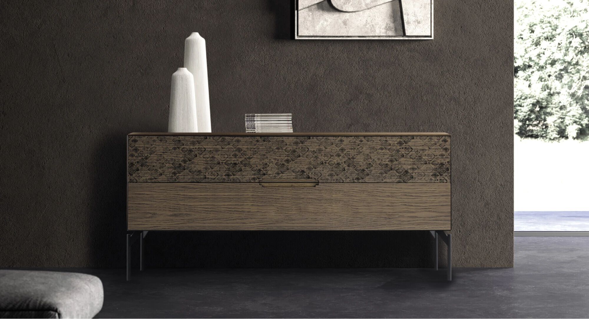 Деревянный шкаф с ящиками Devina Nais ARCH-00078981 - Вид №4