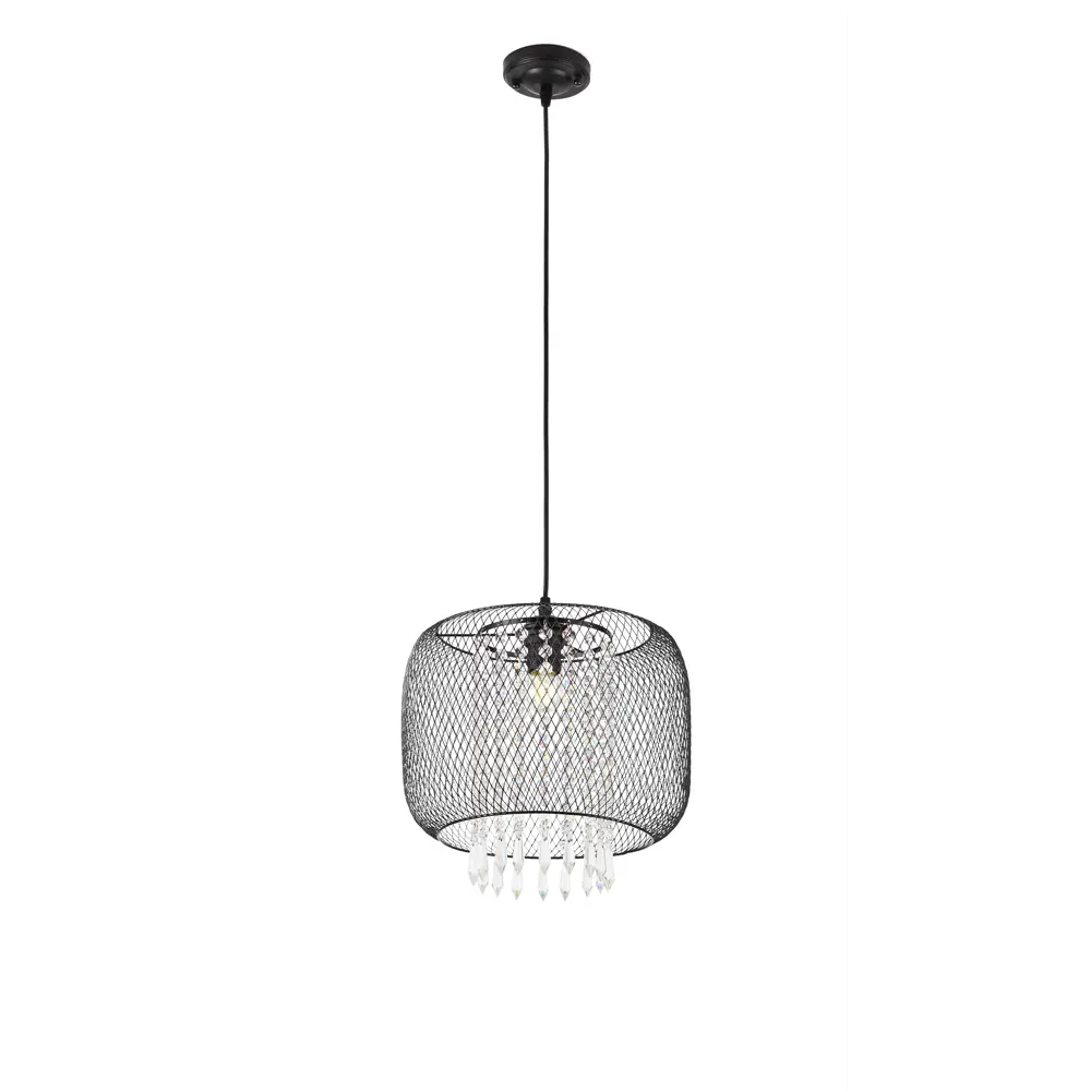 Светильник подвесной овальный Marro, 1 лампа, 3 м², цвет чёрный Rivoli STLM-2058751