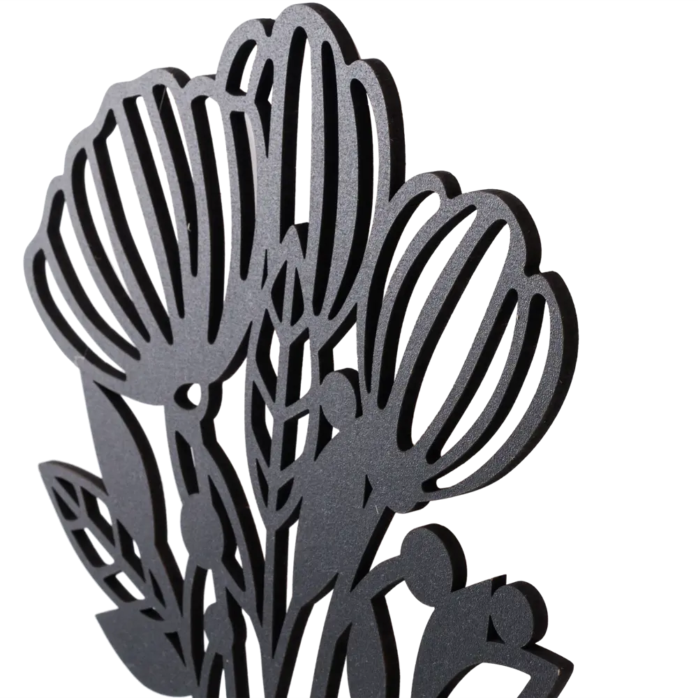 Панно декоративное цветы в вазе 45x55см цвет черный Santreyd STLM-2115028 - Вид №1