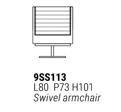 Вращающееся кресло с высокой спинкой Marelli ARCH-00047063 - Вид №7