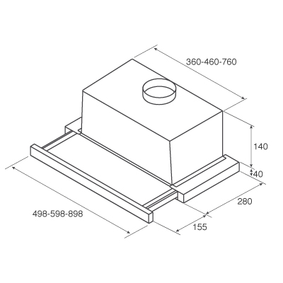 1106497 Вытяжка телескопическая Jetair AURORA LX/GRX/F/60 серый/серый STDN-0077680 - Вид №11