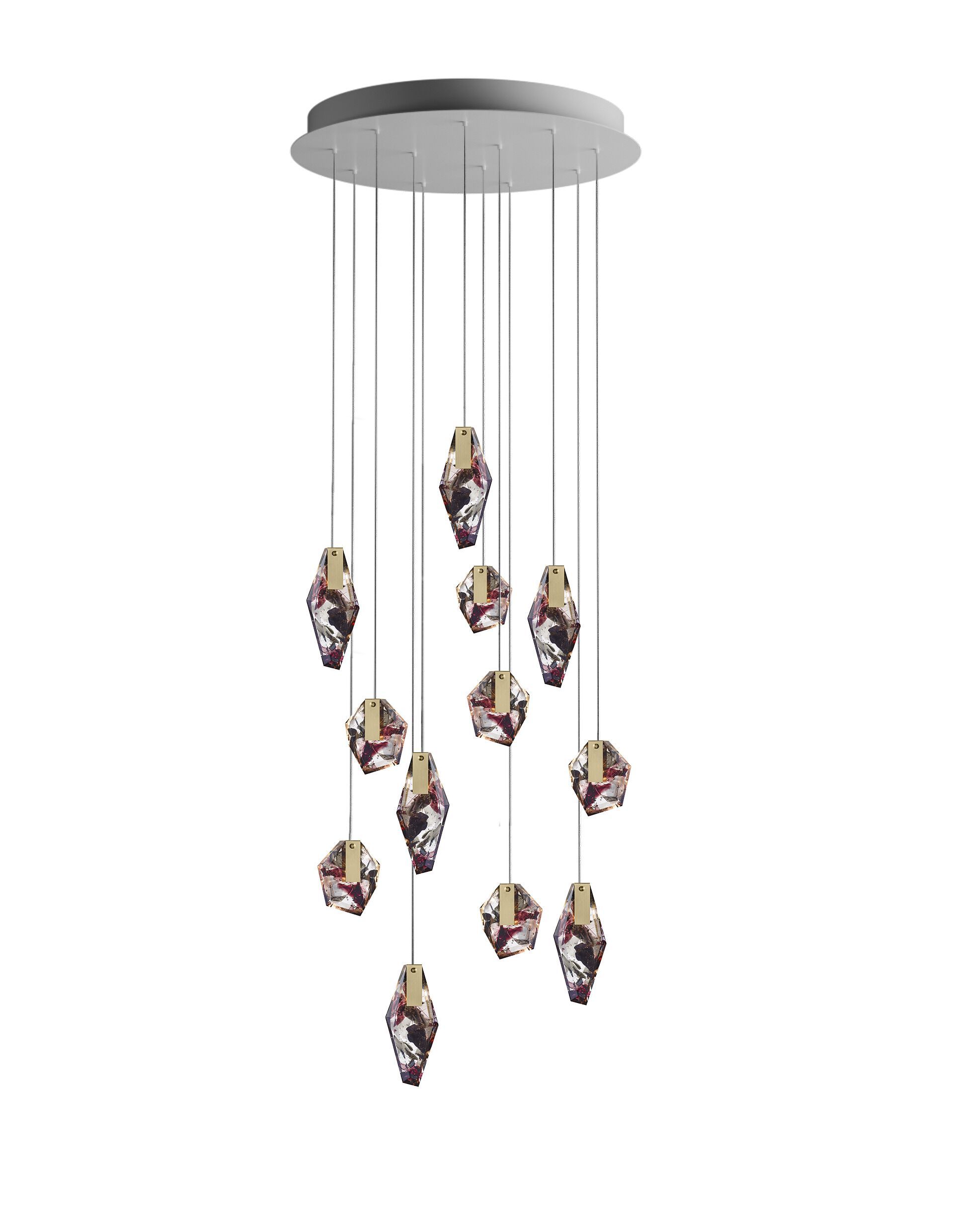 Стеклянная светодиодная люстра bomma Фрагменты ARCH-00005090 - Вид №2