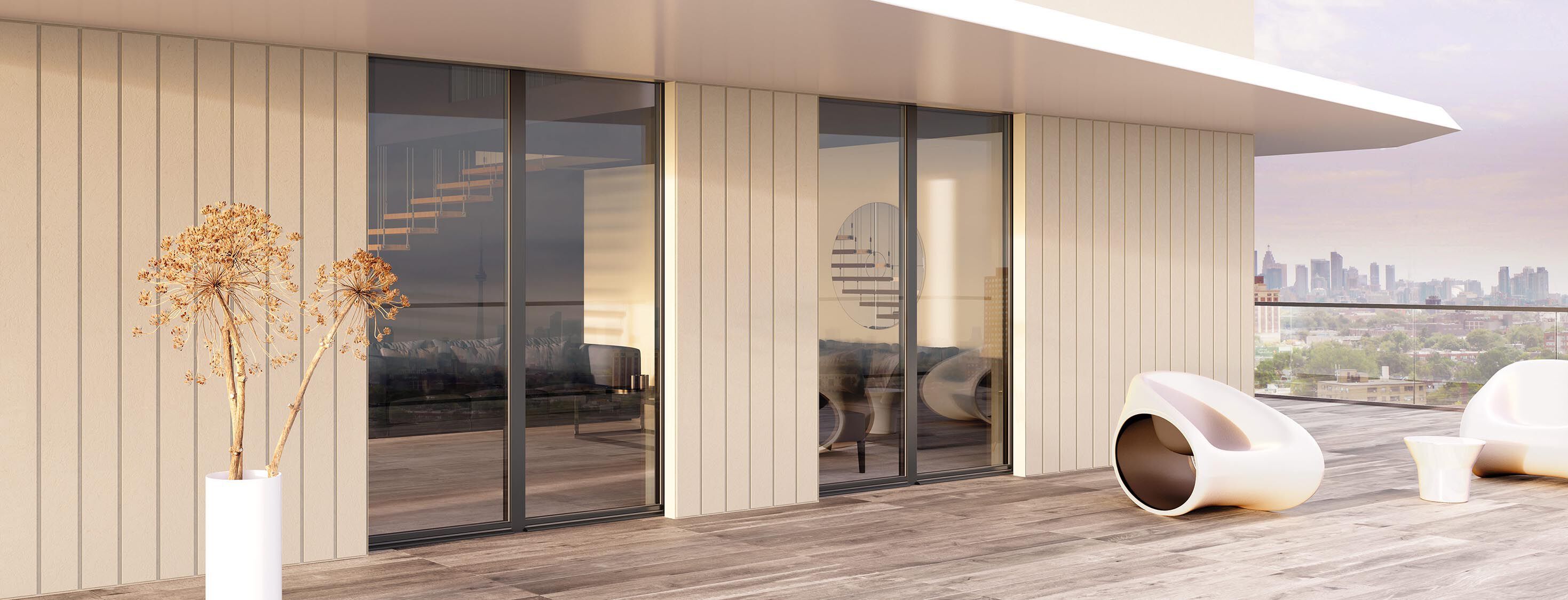 Окно с выдвижными створками из алюминия D&V Serramenti AWS 65 BS HI+ ARCH-00131640