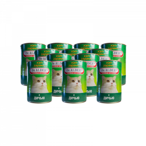 ПР0037893*24 Корм для кошек Cat Garant сочные кусочки в соусе, дичь конс. 415г (упаковка - 24 шт) Dr. ALDER`s