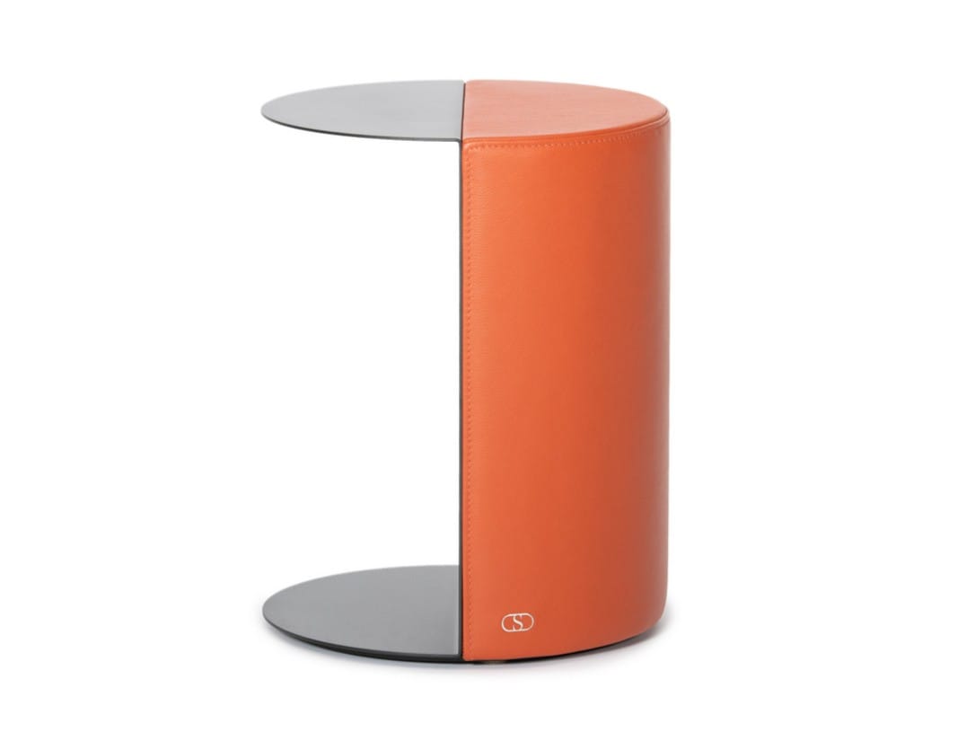 Круглый журнальный столик из кожи и листового металла de Sede DS-5250 TANGO ARCH-00035054 - Вид №1