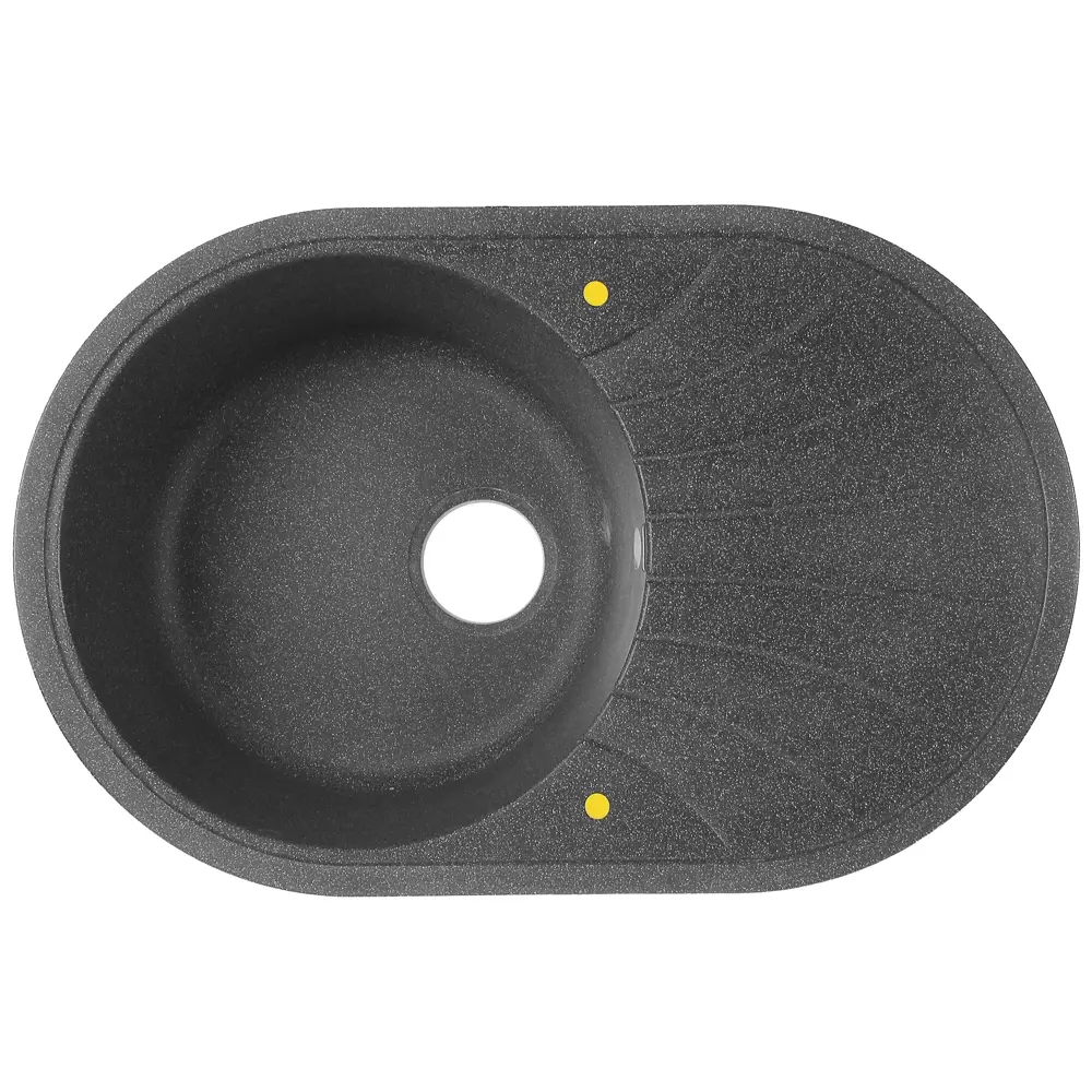 Мойка Dr.GANS «Арена» мраморная врезная для кухни 76×48 см черный матовый 81971036 STLM-1565811 - Вид №2