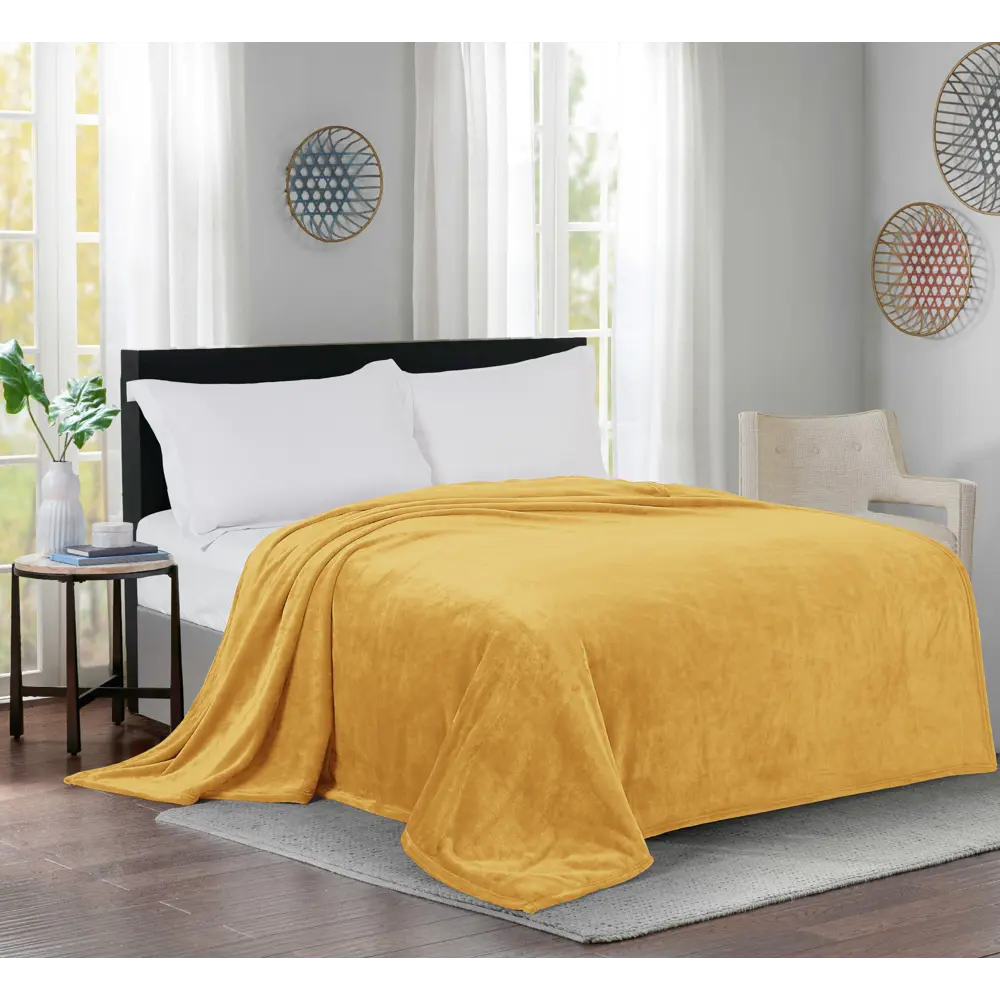 Плед Inspire Flandria 200x220 см микрофибра цвет желтый Jane 5 STLM-2013583 - Вид №3