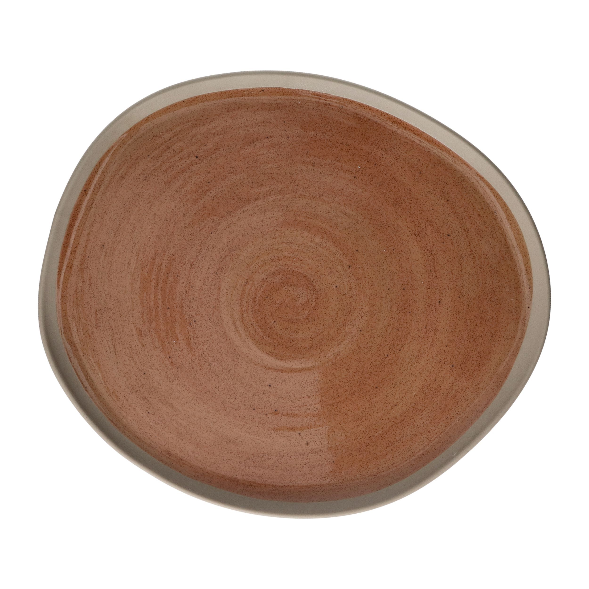 Фарфоровая круглая плоская тарелка POMAX Primeval ARCH-00153071